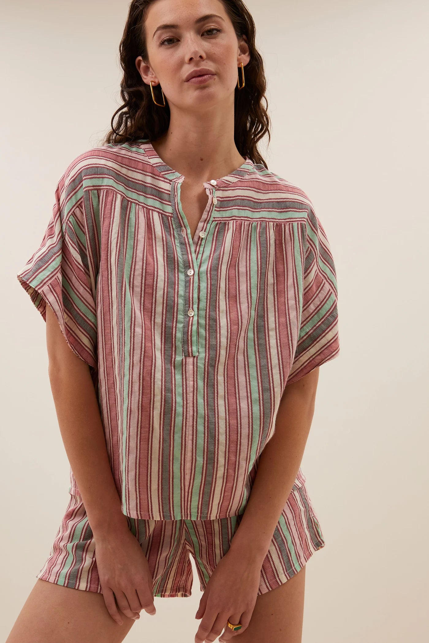 By-Bar Bo Multi Stripe Athea Blouse