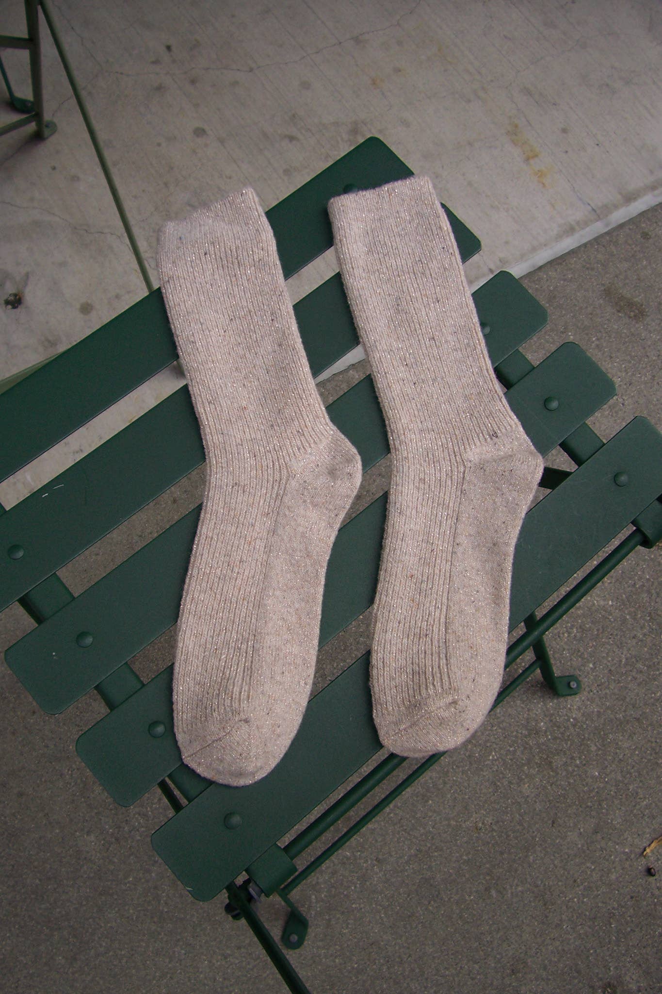 Winter Sparkle Socks in Champagne