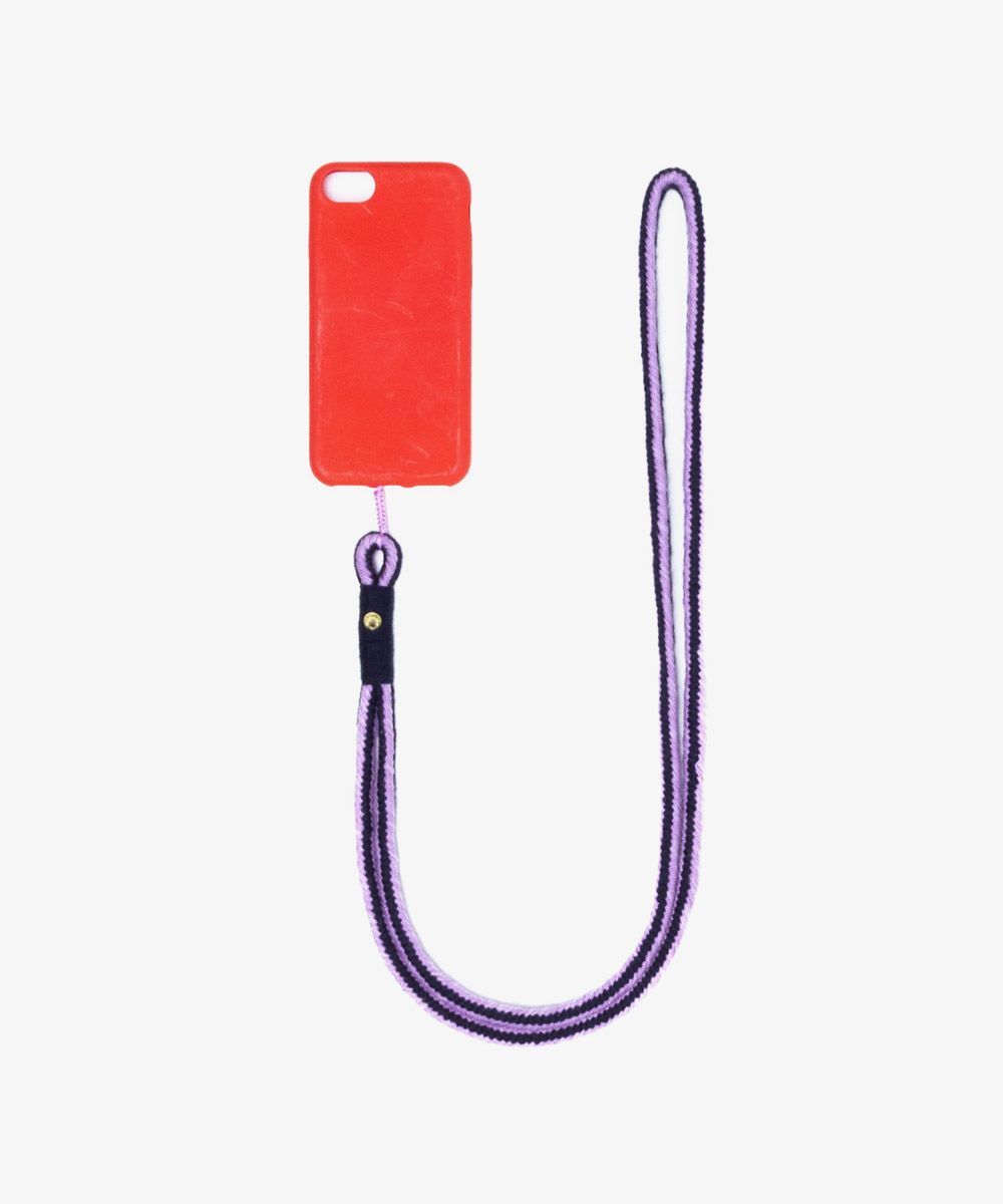 Lalla Phone Cord in Navy Blue and Purple