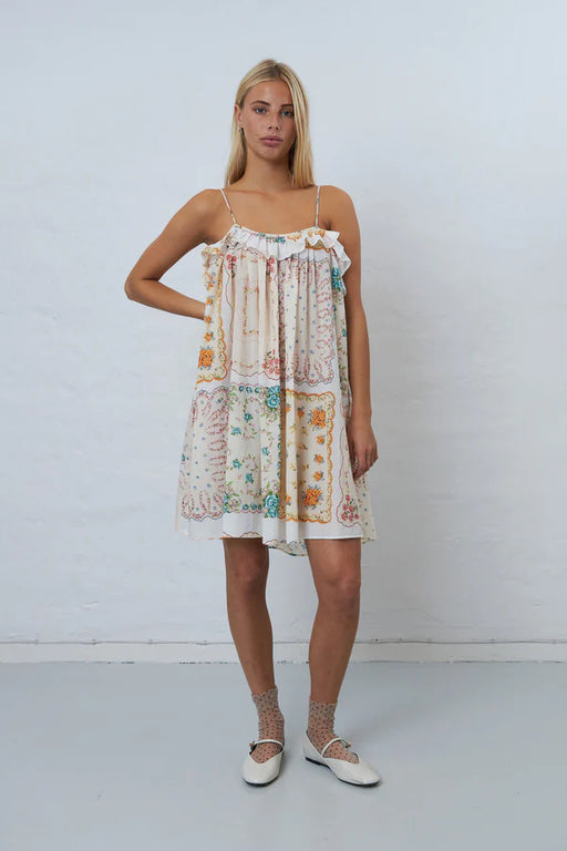 Stella Nova Cotton Tissue Printed Mini Dress