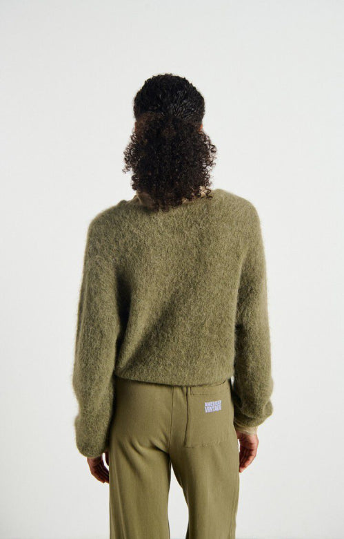American Vintage Niby Knit in Sage Khaki