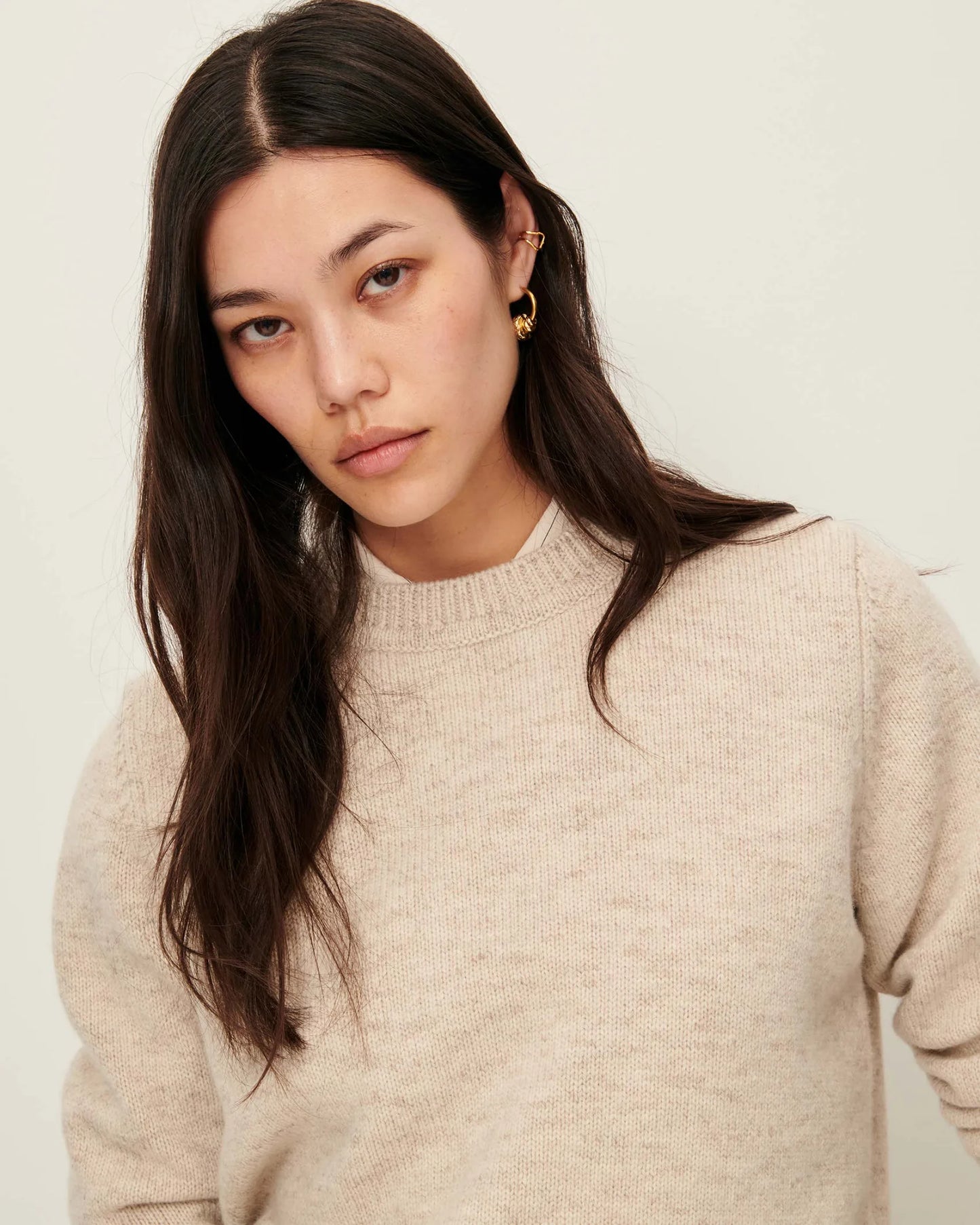 Sessun Silty Jumper in Calcaire