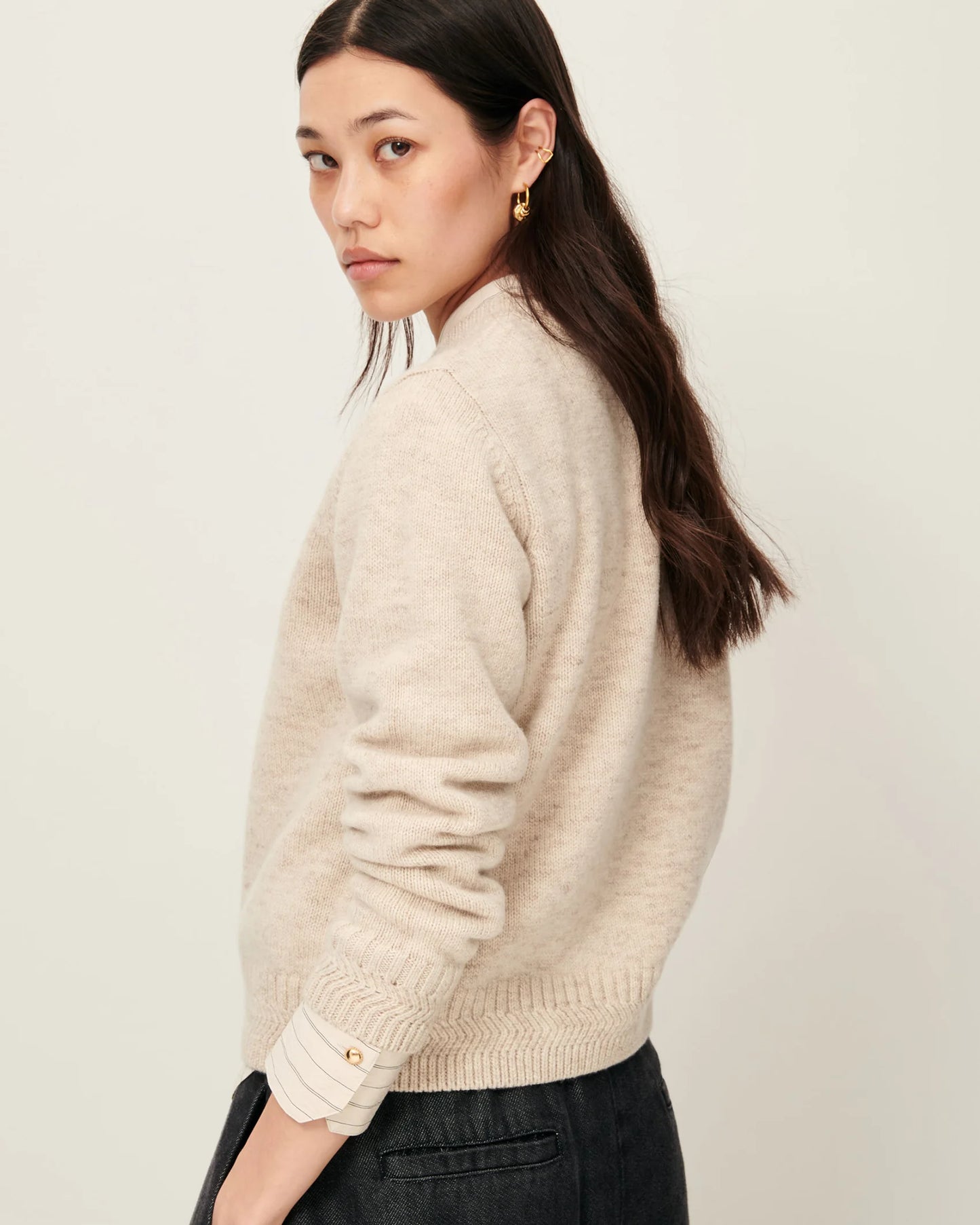 Sessun Silty Jumper in Calcaire