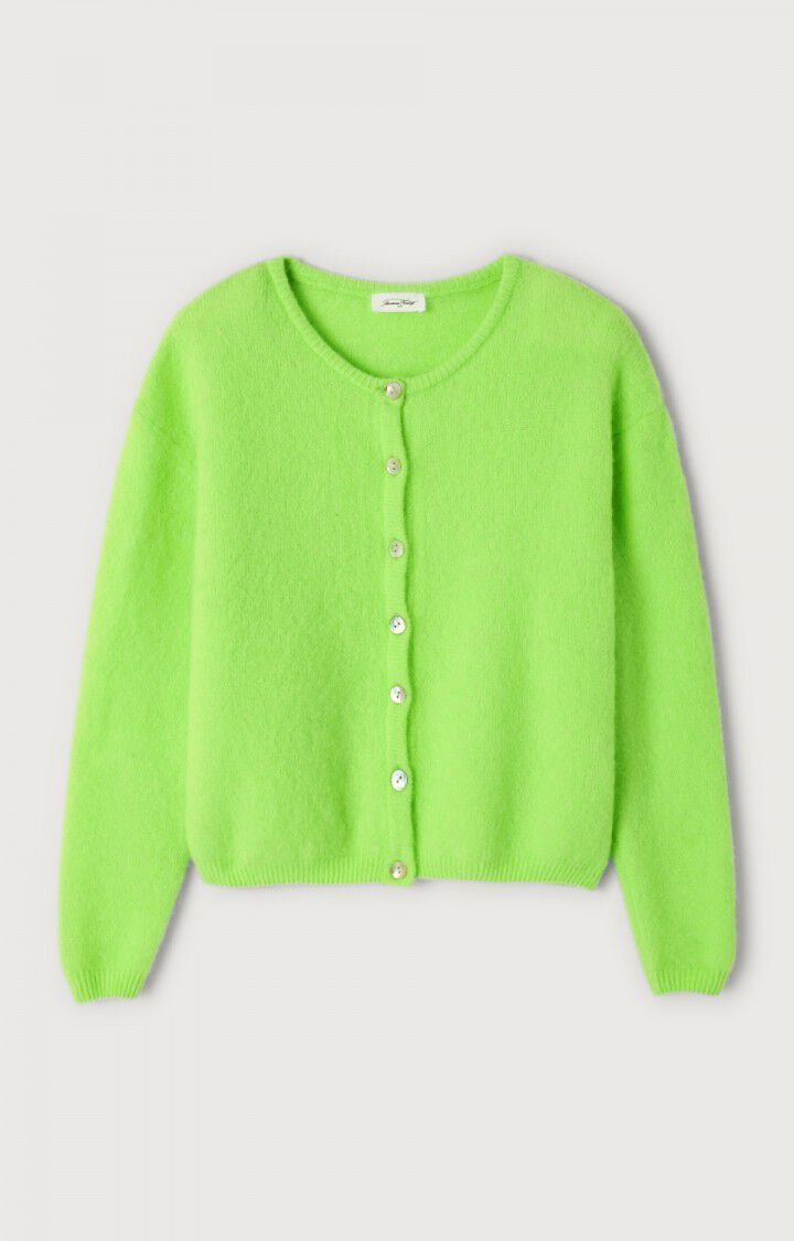 American Vintage Vitow Cardigan in Fluorescent Apple