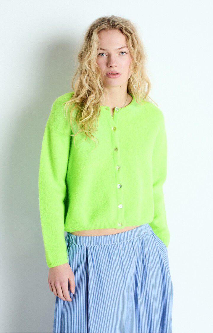 American Vintage Vitow Cardigan in Fluorescent Apple