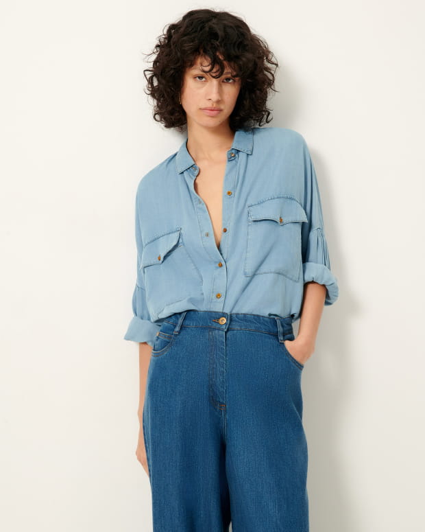 Sessun Botania Soft Chambray Shirt in Provencial Bue