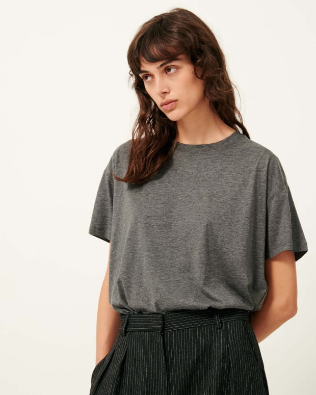 Sessun Too Tee in Mid Grey