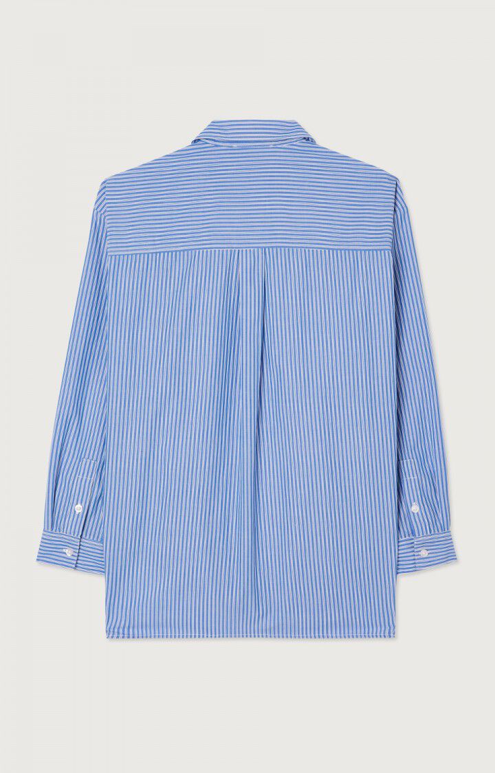 American Vintage Zatybay Shirt in Aqua Stripes