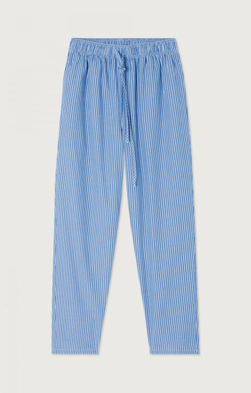 American Vintage Zatybay Trousers in Aqua Stripes