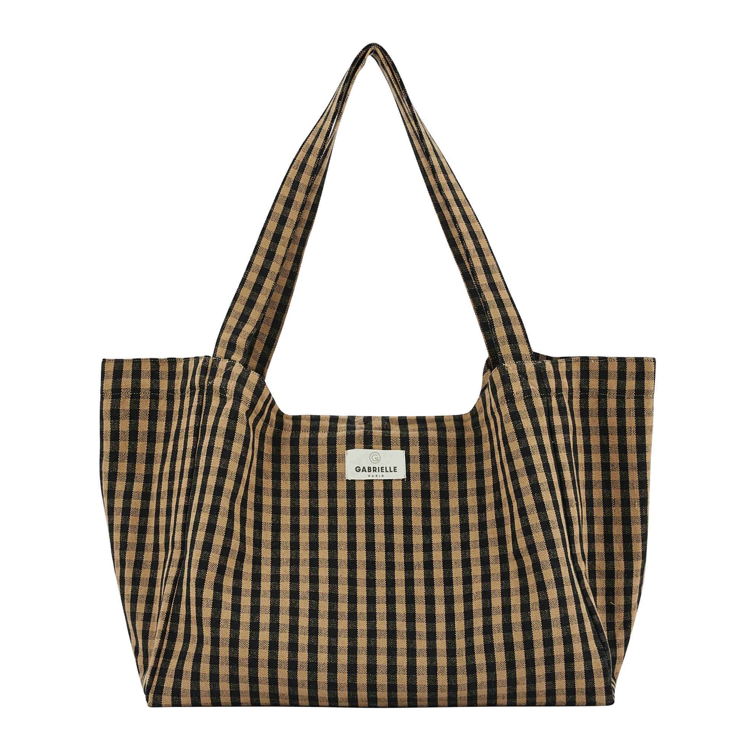 Gingham Café cotton handbag
