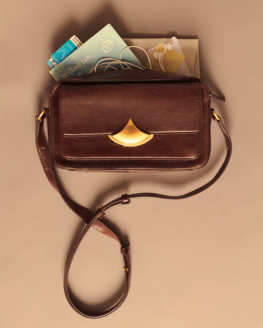 Sessun Divicam Leather Crossbody Bag