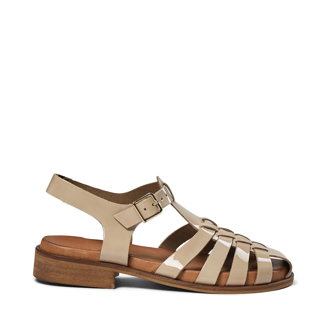 Lilli Sandal in Beige Patent
