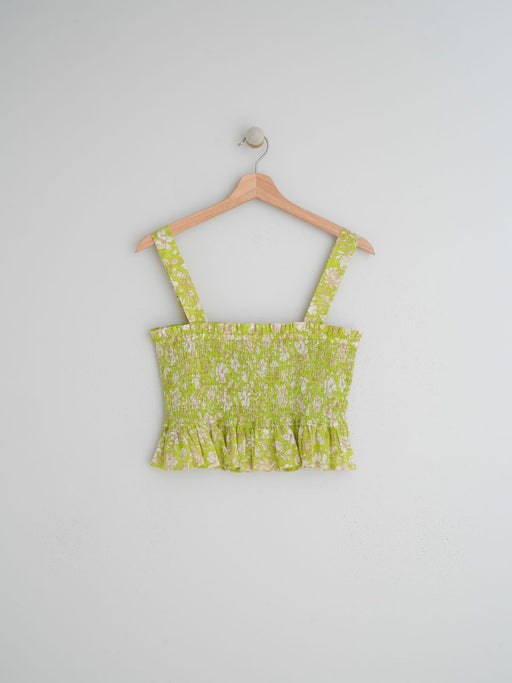 Indi & Cold Liberty Crop Top in Fluorescent Lime