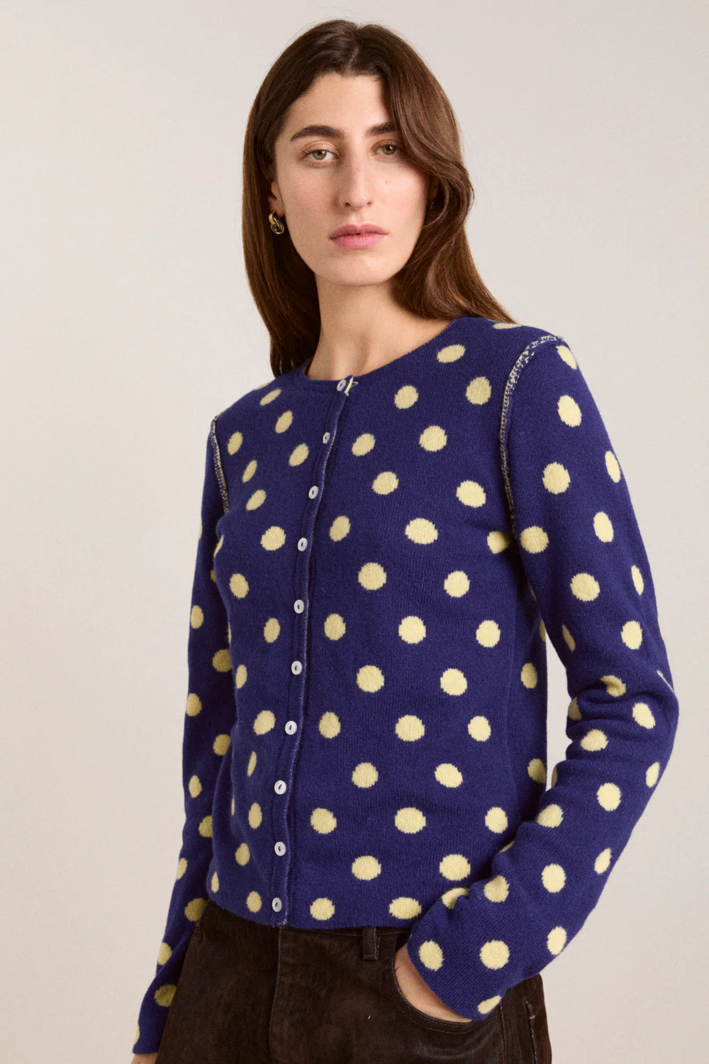 Damson Madder Tabithe Dot Cardigan