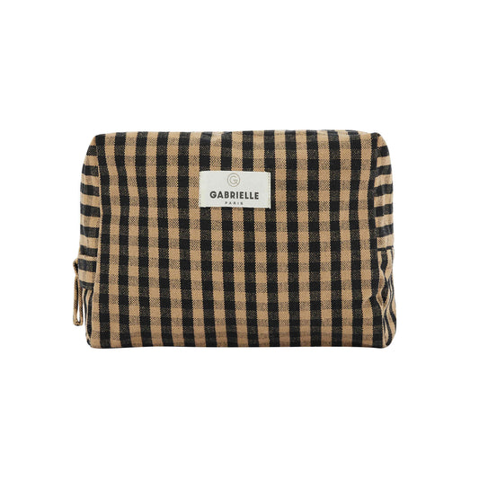 Vichy Café cotton toiletry bag