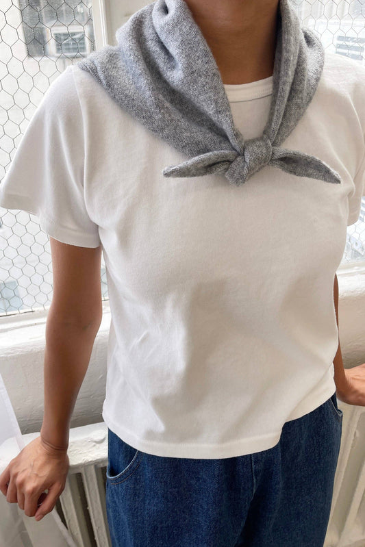 Le Bon Shoppe Cashmere Triangle Scarf in Heather Grey
