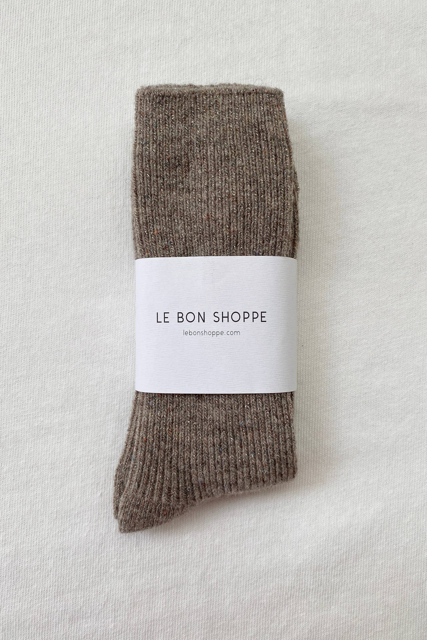 Winter Sparkle Socks in Champagne