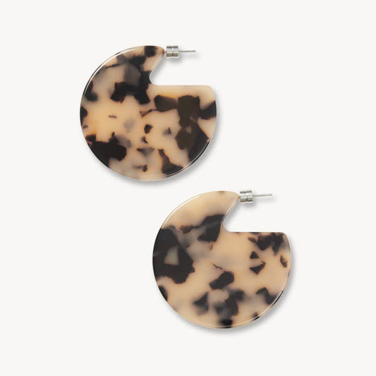 Clare Earring In Blond Tortoise