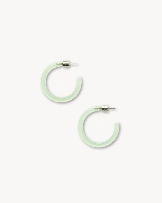 Mini Hoops in Sea Glass