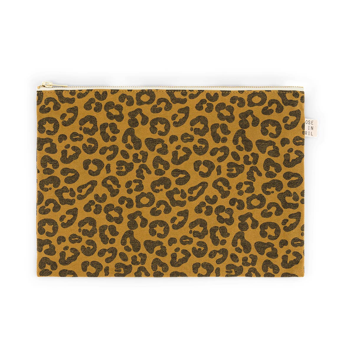 Lili Flat Pouch in Caramel Leopard