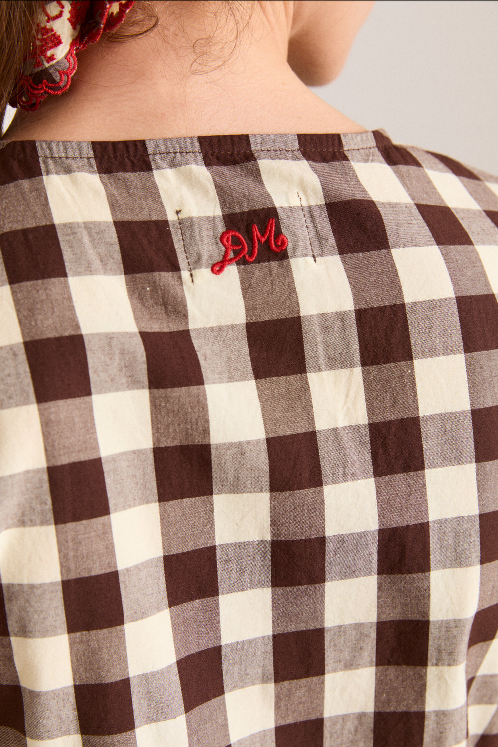 Damon Madder Madison Blouse in Butter Gingham