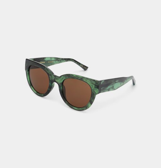 A.Kjaerbede Lilly Sunglasses in Green Marble Transparent