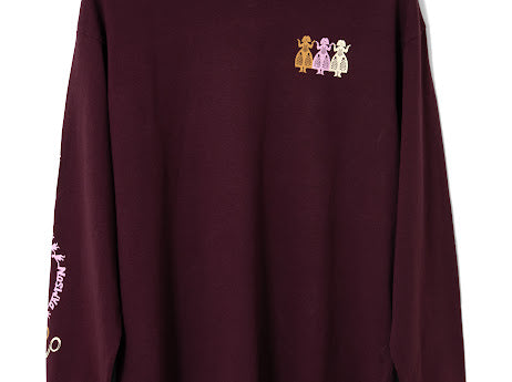 Damson Madder Paper cut girls long sleeve tee in Fig