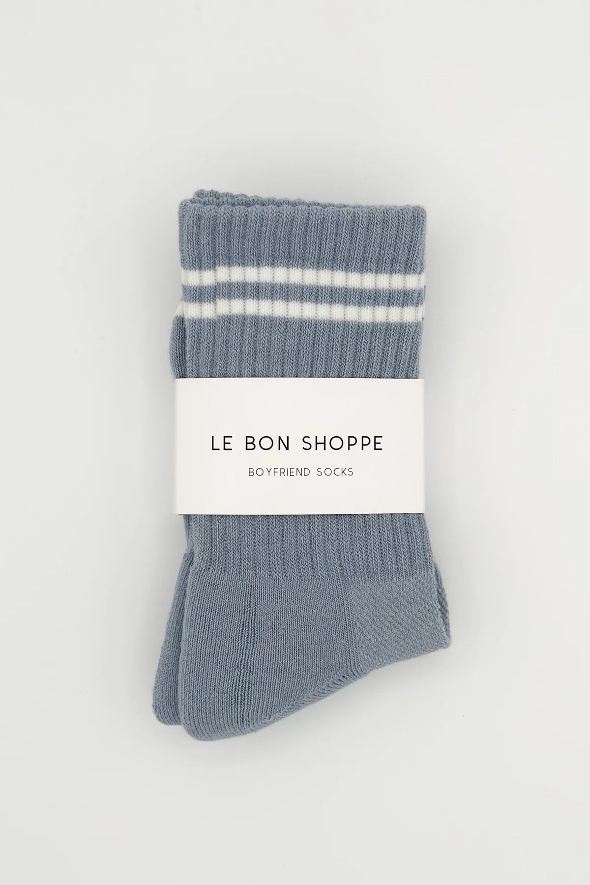 Le Bon Shoppe Boyfriend Socks in Blue Grey