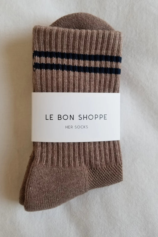 Le Bon Shoppe Boyfriend Socks in Cocoa