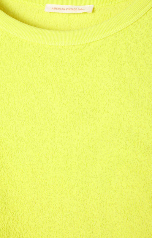 American Vintage Bobypark Sweatshirt in Neon Yellow