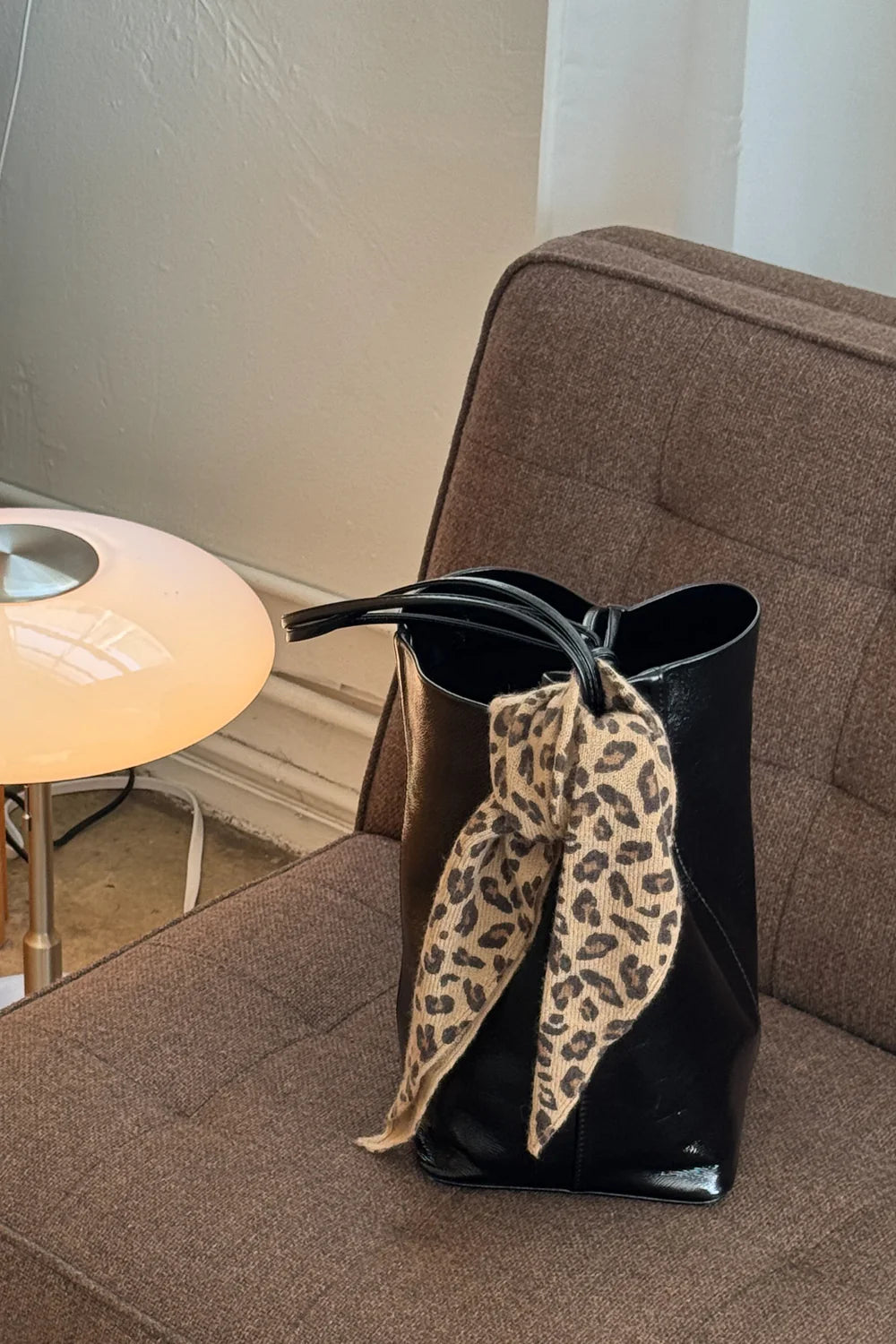 Le Bon Shoppe leopard cashmere triangle scarf