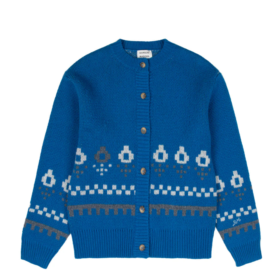 Damson Madder Romily Novelty Intarsia Cardigan