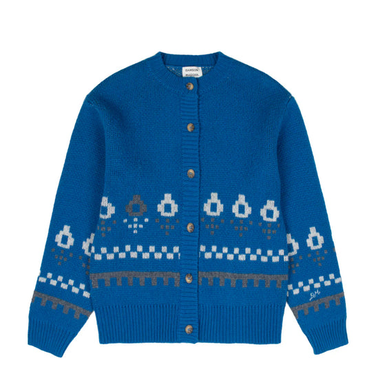 Damson Madder Romily Novelty Intarsia Cardigan