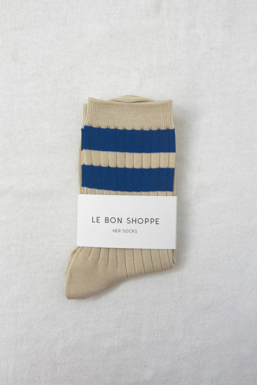 Le Bon Shoppe Her Varsity Socks in Azure