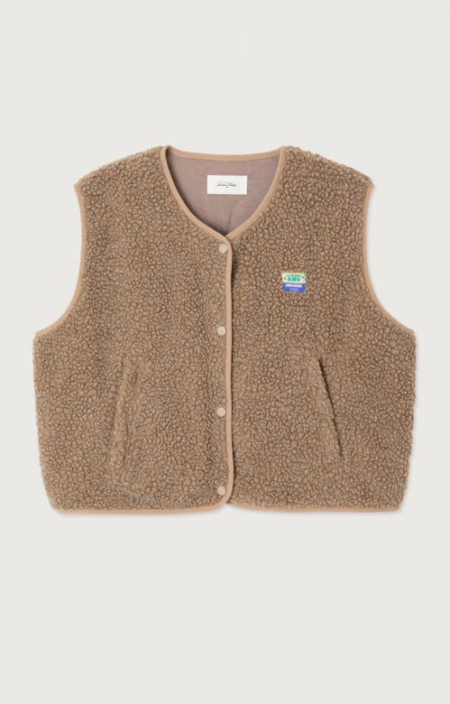 American Vintage Hoktown Vest in Muscade Chine