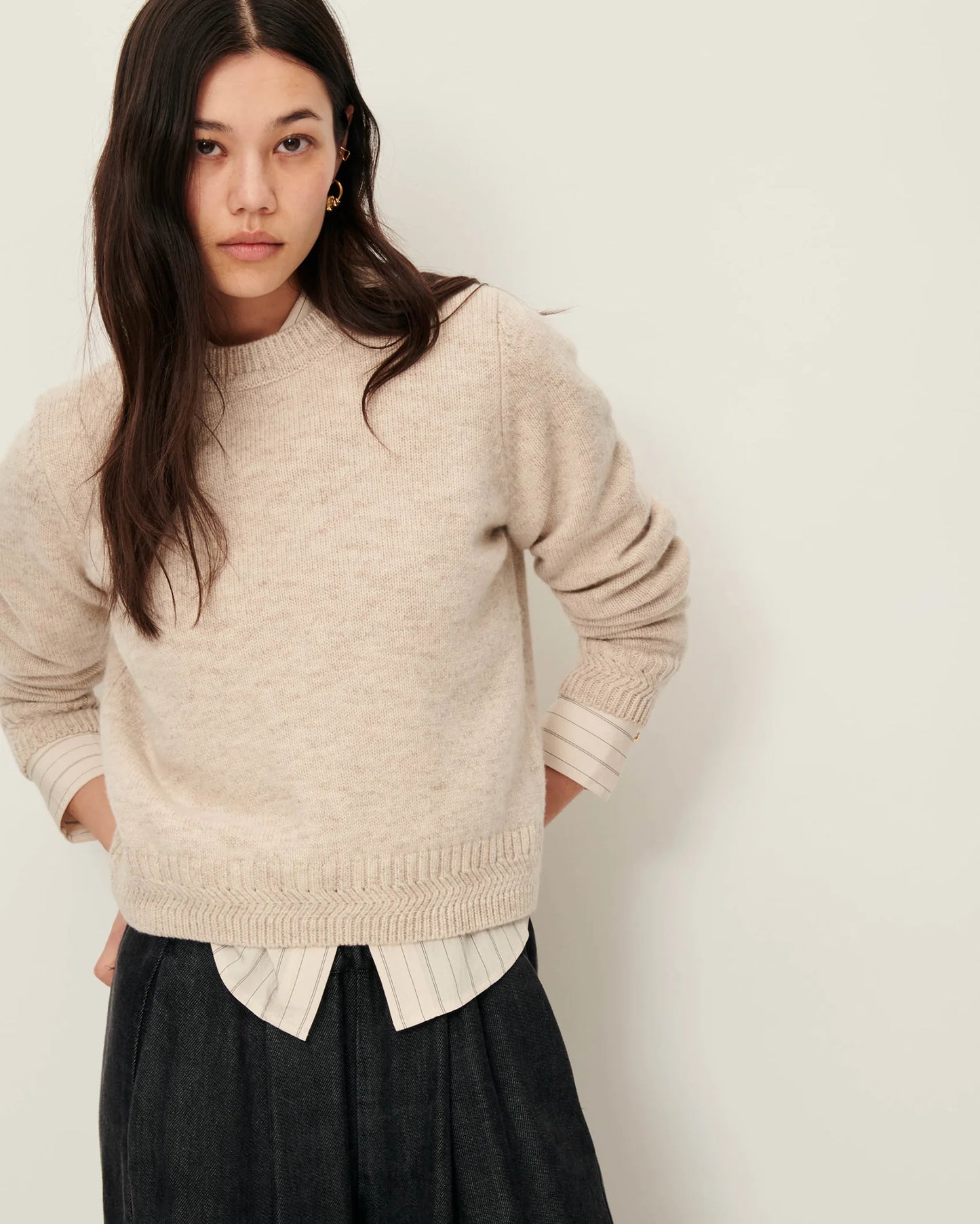 Sessun Silty Jumper in Calcaire