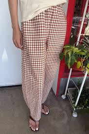 Le Bon Shoppe Cinnamon Gingham Arc Pants