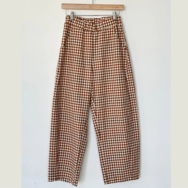 Le Bon Shoppe Cinnamon Gingham Arc Pants