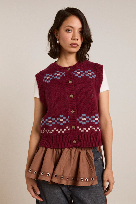 Damson Madder Sophie Wool Vest