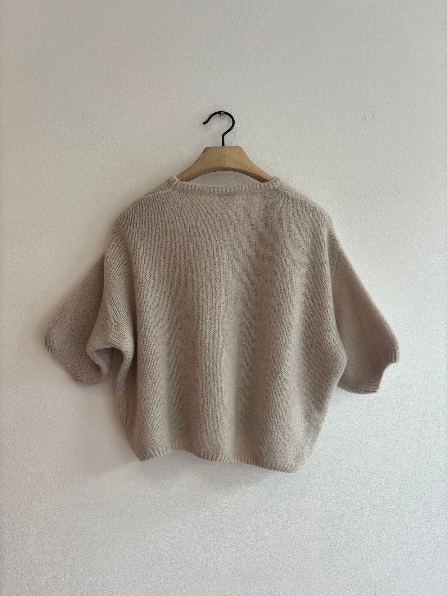 Stone Mohair Cardigan