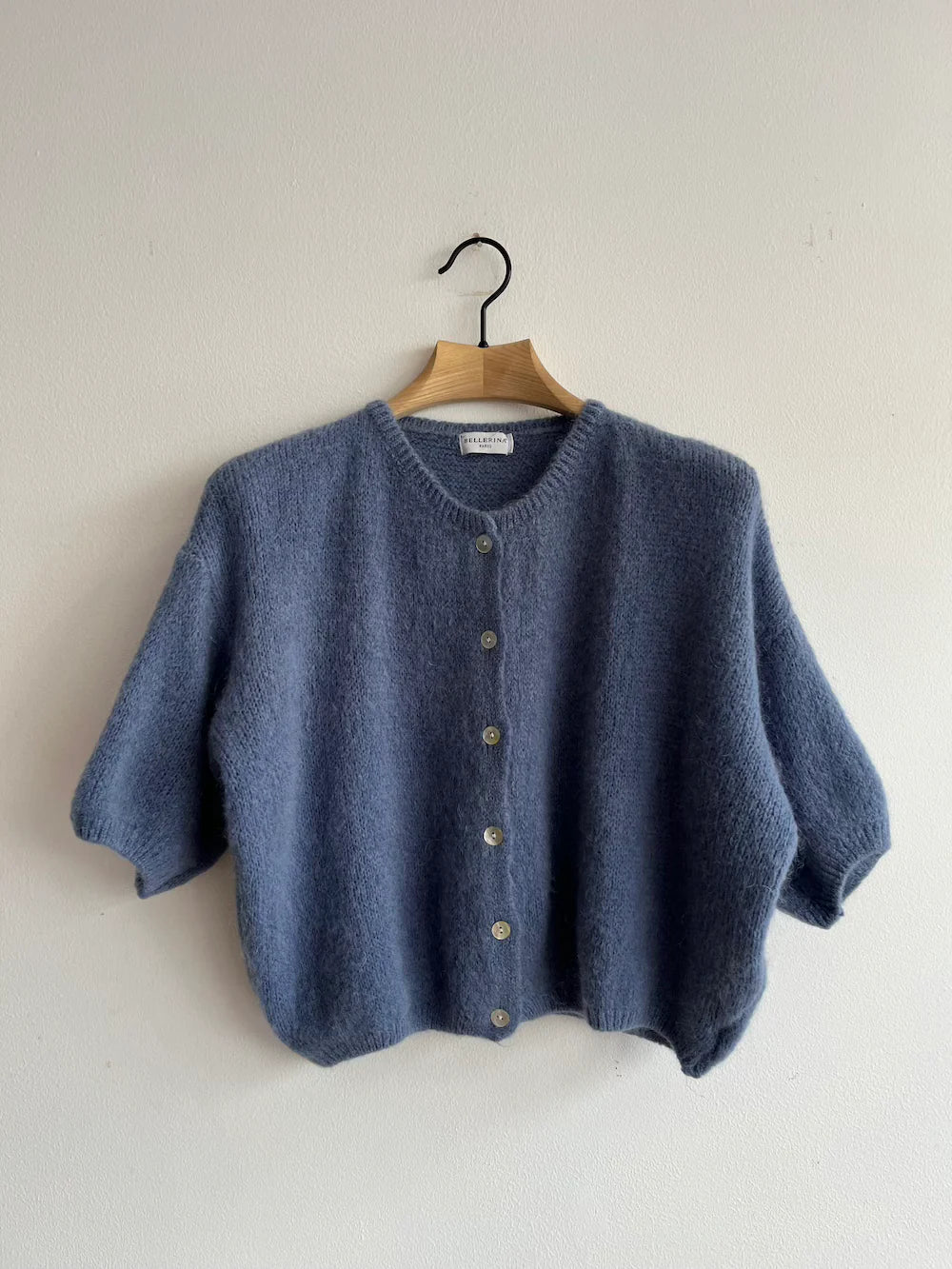 Denim Blue Mohair Cardigan
