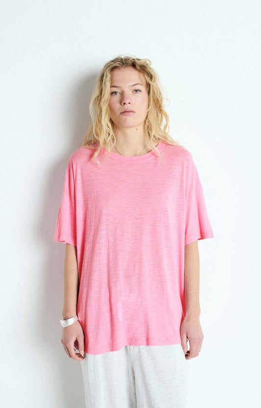 American Vintage Oversized Jacksonville T-shirt in Vintage Pink