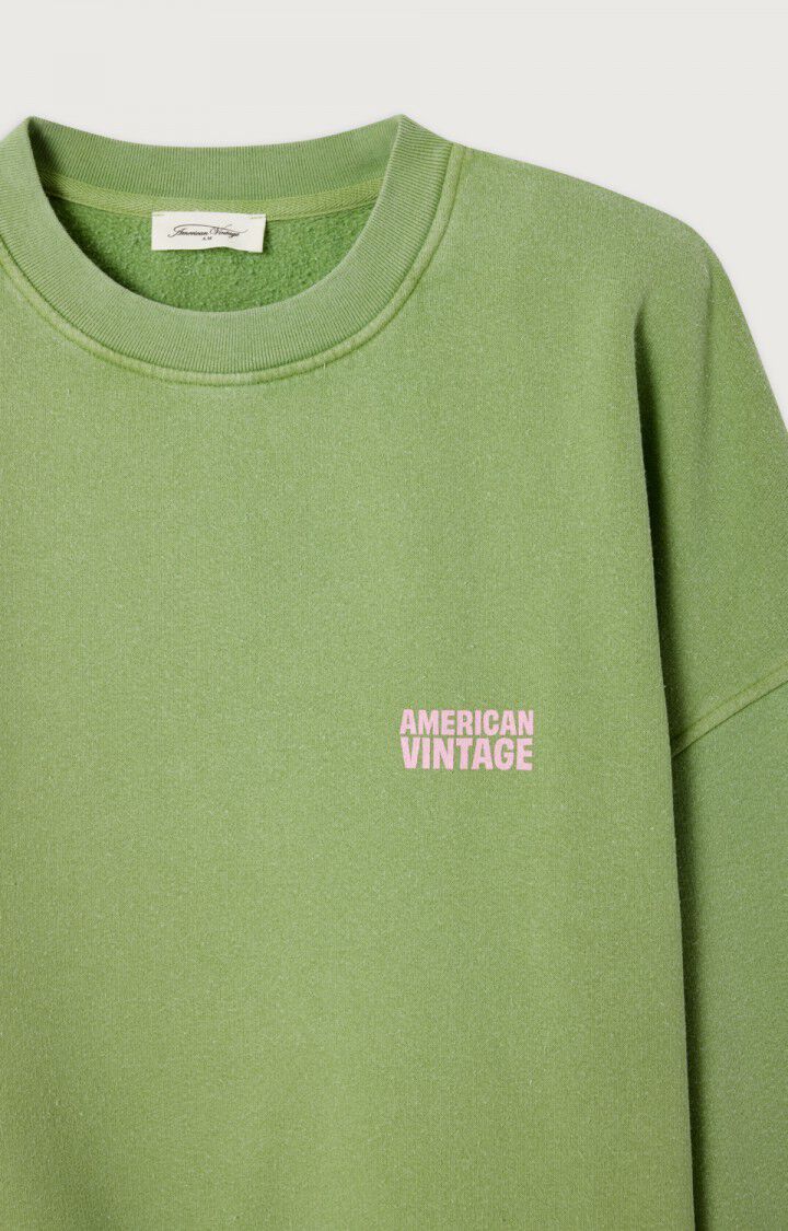 American Vintage Plizzy Sweatshirt in Vintage Lemongrass