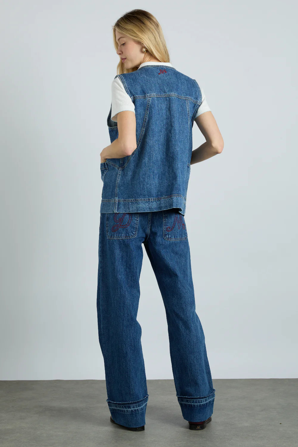 Damson Madder Milly Gilet in Denim