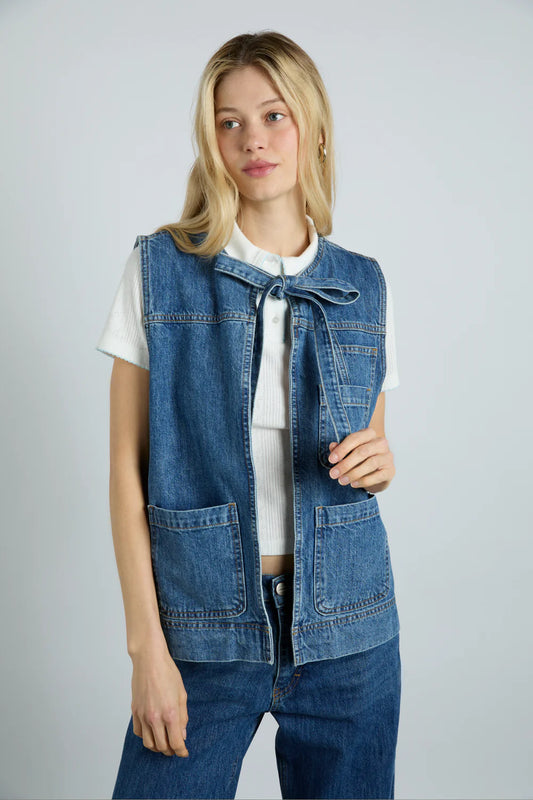 Damson Madder Milly Gilet in Denim