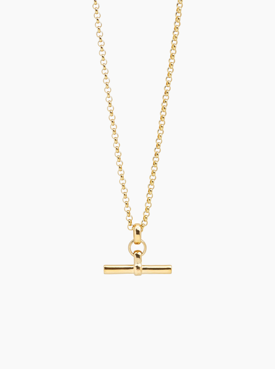 Tilly Sveaas Small Gold T-Bar On Belcher Chain