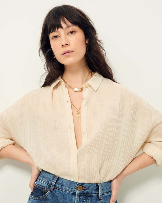 Sessun Botan Blouse in Fleur de Sel