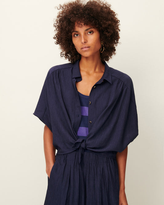 Sessun Alfassa Blouse in Bleu de Chine