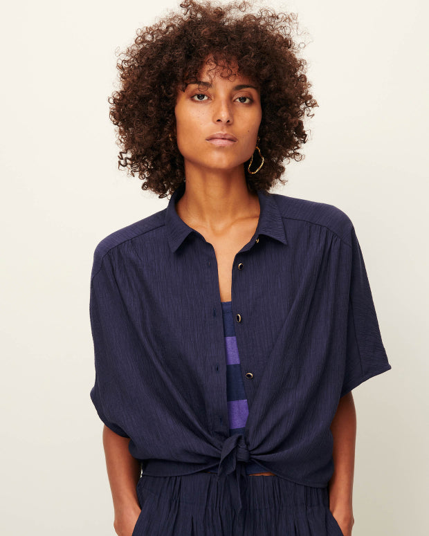 Sessun Alfassa Blouse in Bleu de Chine