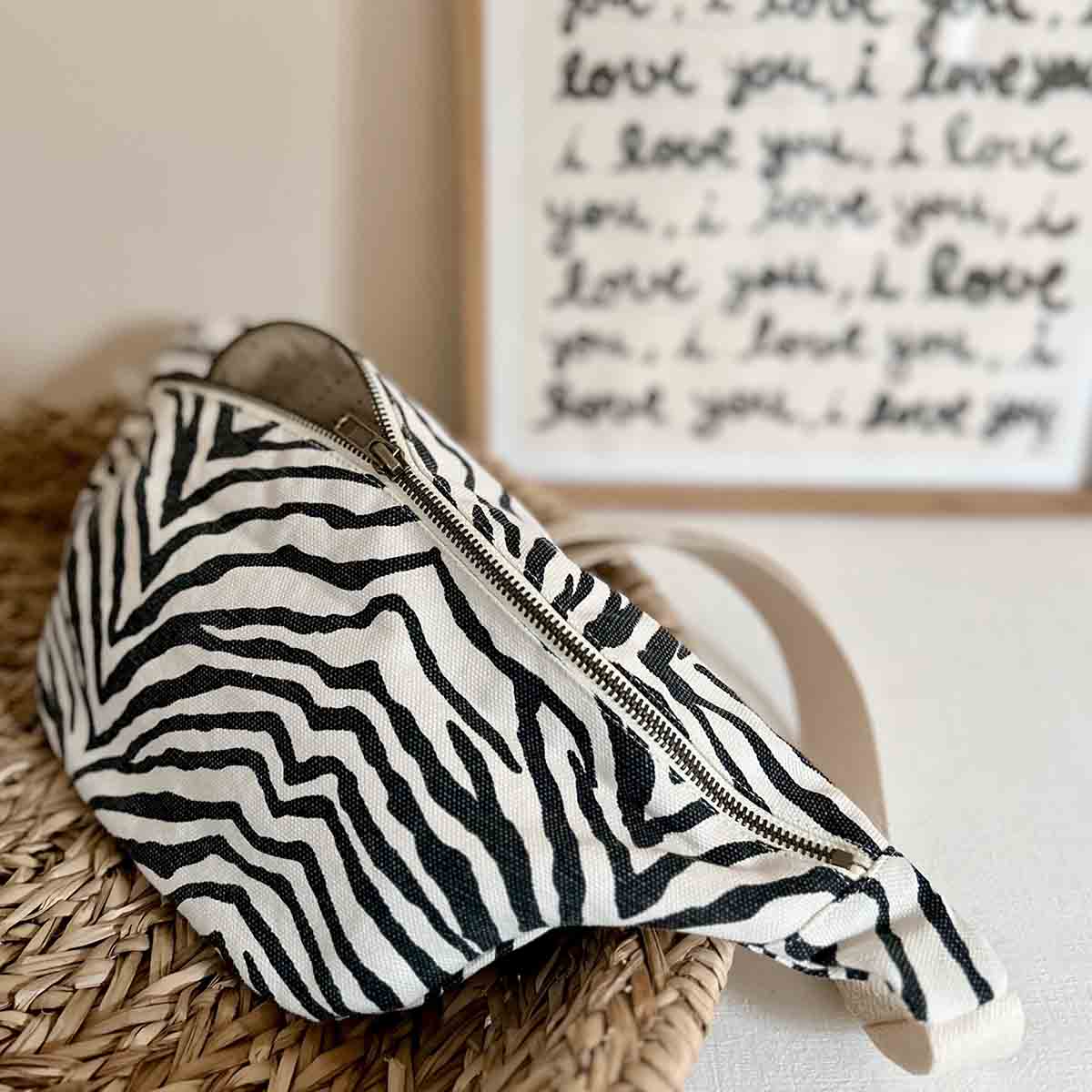 Banana Bag in Classic Zebra